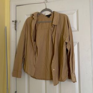 Tan button-up